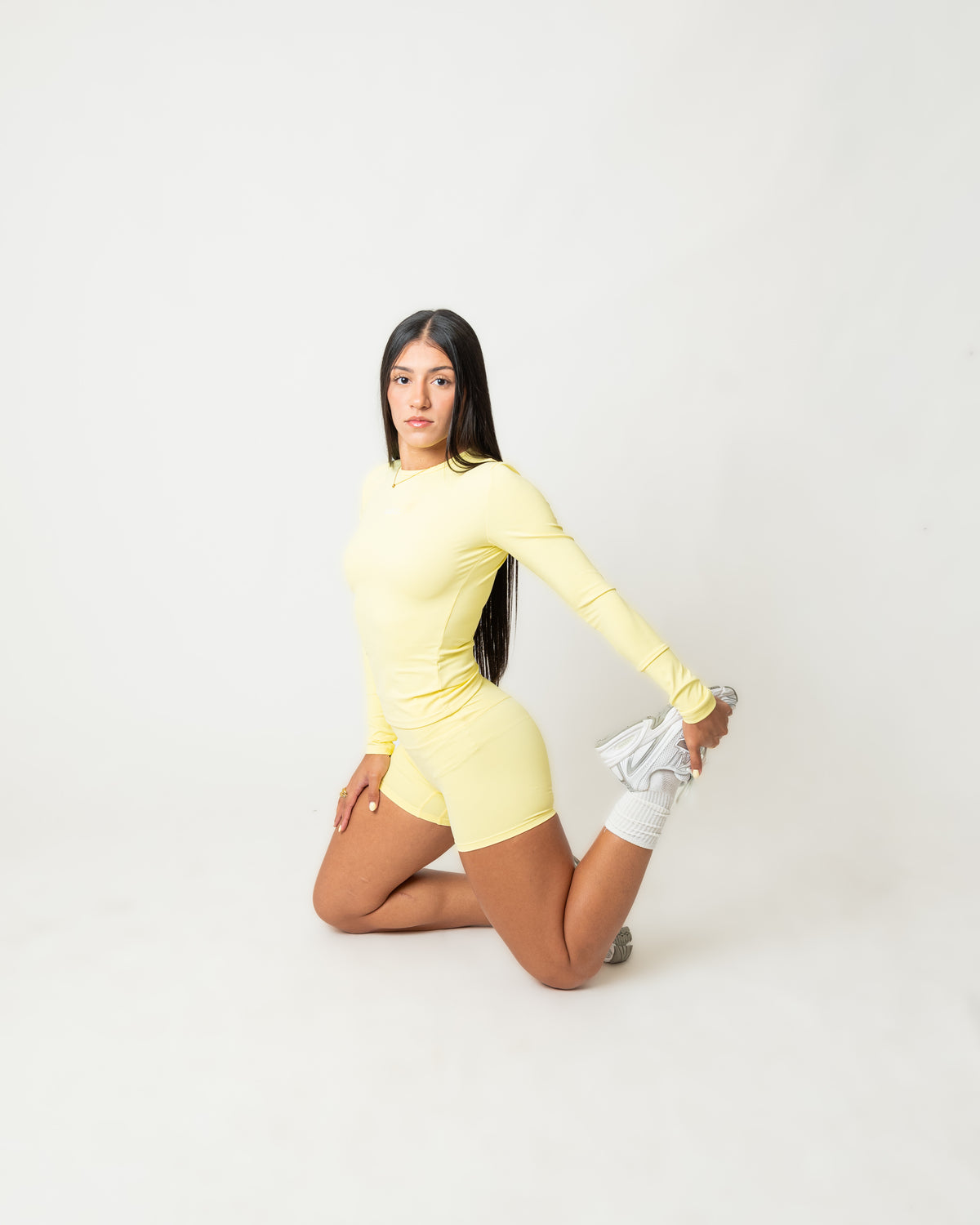 Butter Yellow Fitted Shorts