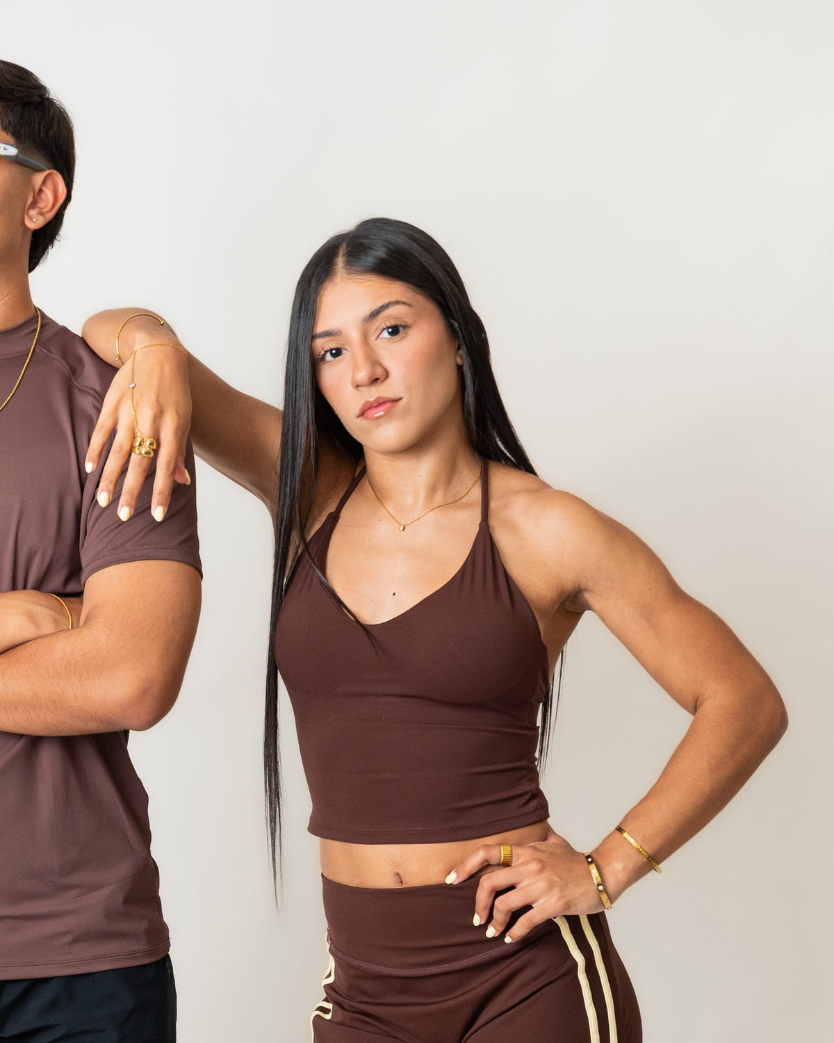 Chocolate V-Neck Halter Top