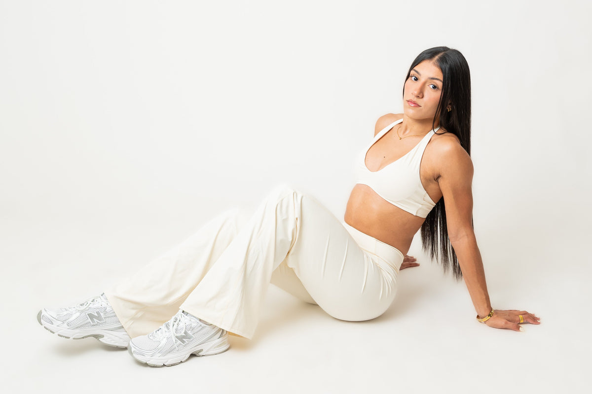 Classic Creamy Halter Sport Bra