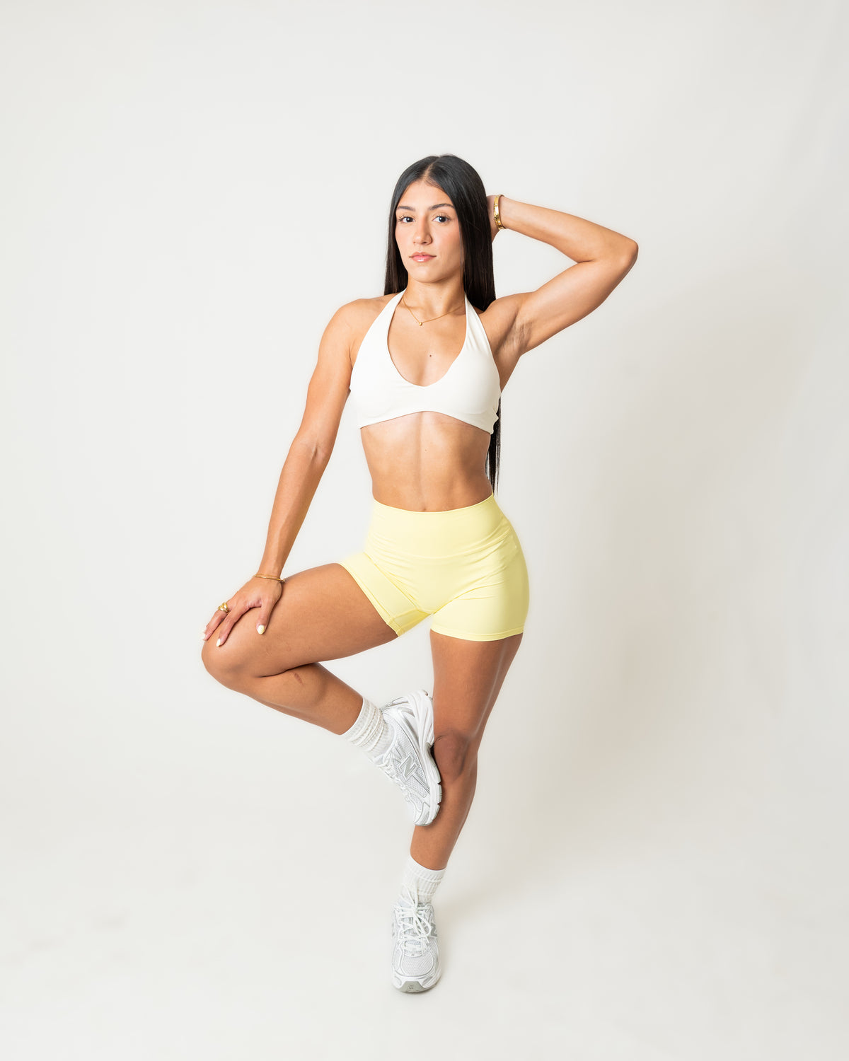 Butter Yellow Fitted Shorts