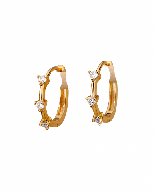 Crystal Charm Hoop earrings