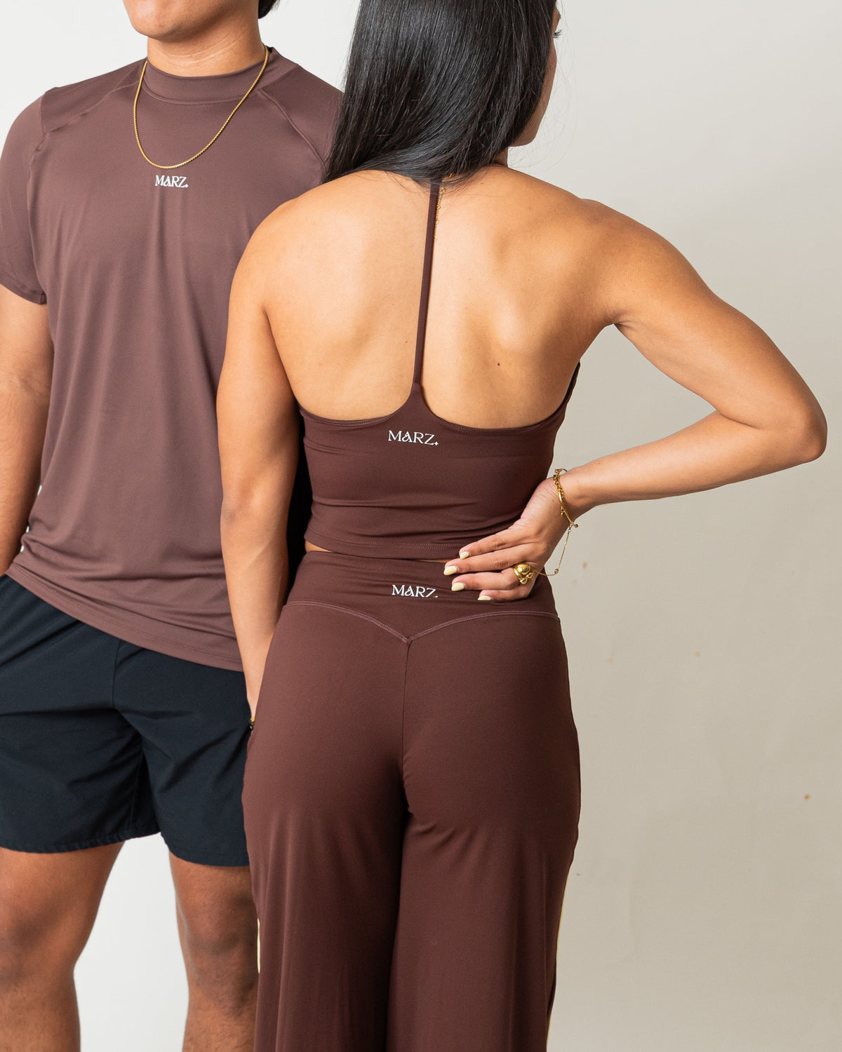 Chocolate V-Neck Halter Top